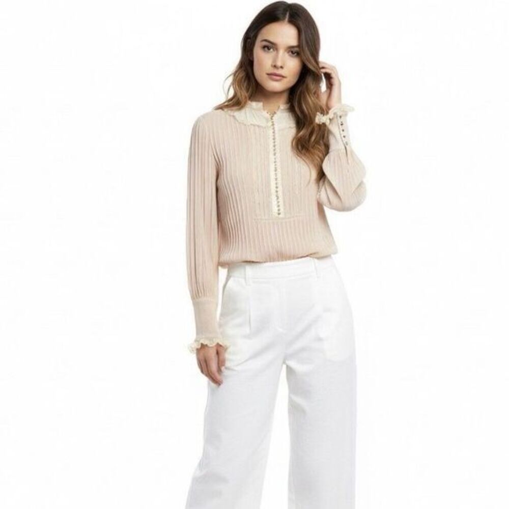Elie Tahari Bergdorf Goodman Blouse Sz Small Victorian Coquette Fairy Cottage